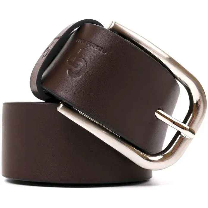 Чоловічий ремень GRANDE PELLE 00779 під джинси Коричневий