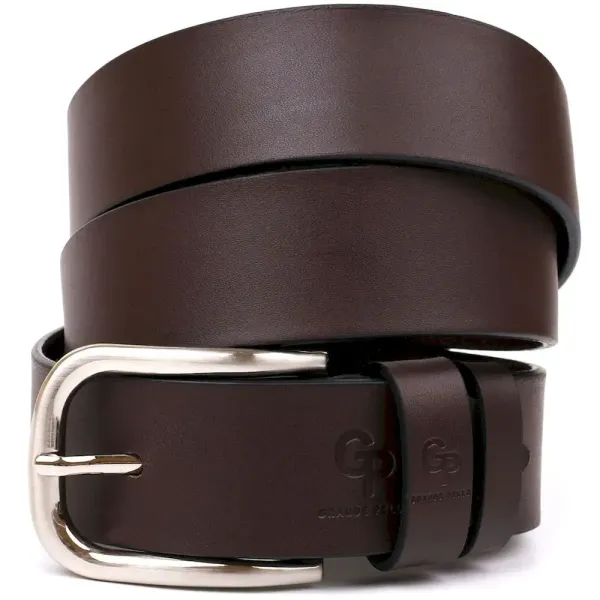 Чоловічий ремень GRANDE PELLE 00779 під джинси Коричневий