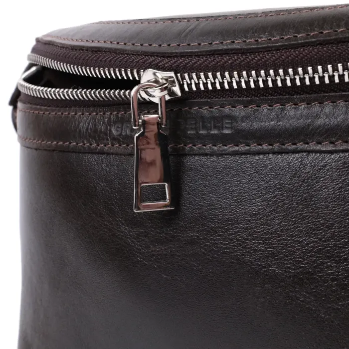 Стильна бананка для чоловіків із натуральної шкіри GRANDE PELLE 22814 Коричневий