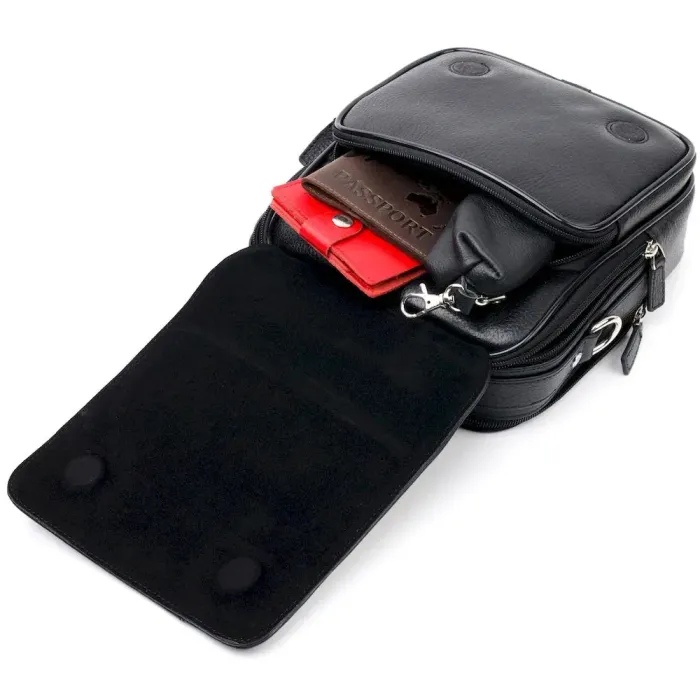 Стильная и практичная мужская сумка KARYA 20899 кожаная Черный