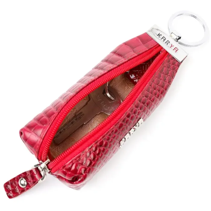 Стильна та зручна ключниця KARYA 20931 шкіряна Червоний