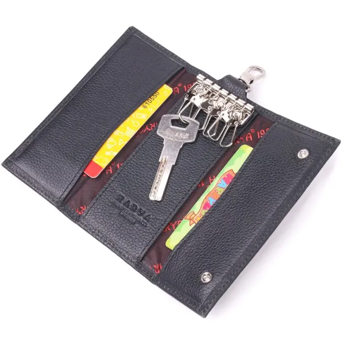 Стильна ключниця із натуральної шкіри KARYA 21427 Чорний