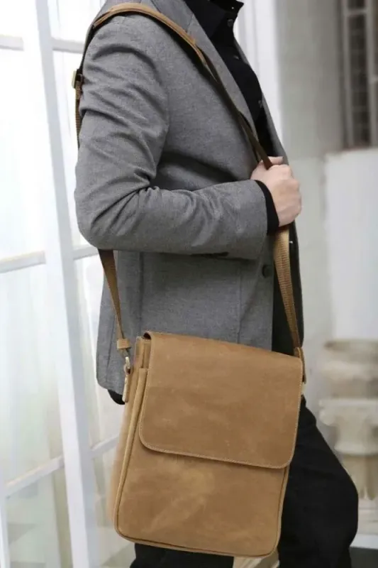 Сумка чоловіча Vintage 14184 через плече Коричнева