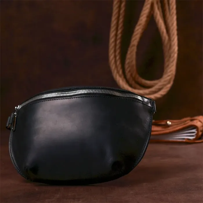 Стильная винтажная женская бананка Shvigel 16394 Черный