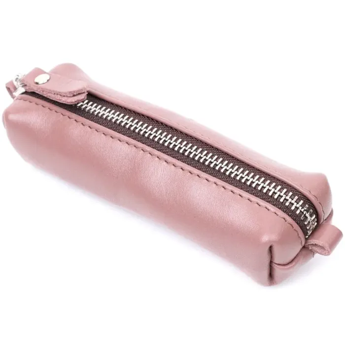 Стильна жіноча шкіряна ключниця GRANDE PELLE 16791 Пудровий