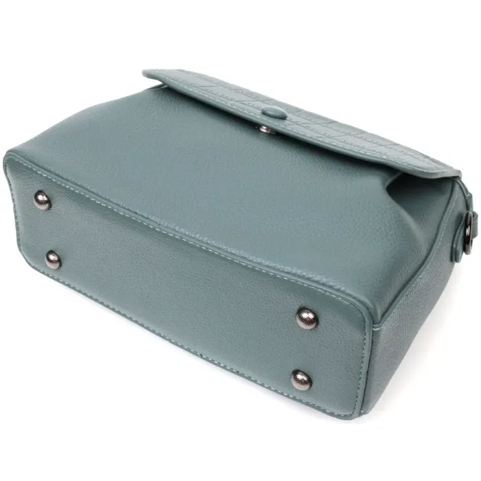 Стильна сумка жіноча з натуральної шкіри Vintage 22332 Синя