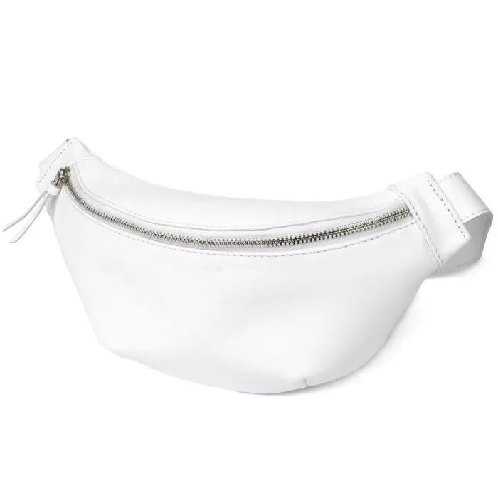 Стильна сумка на пояс GRANDE PELLE 11356 Білий