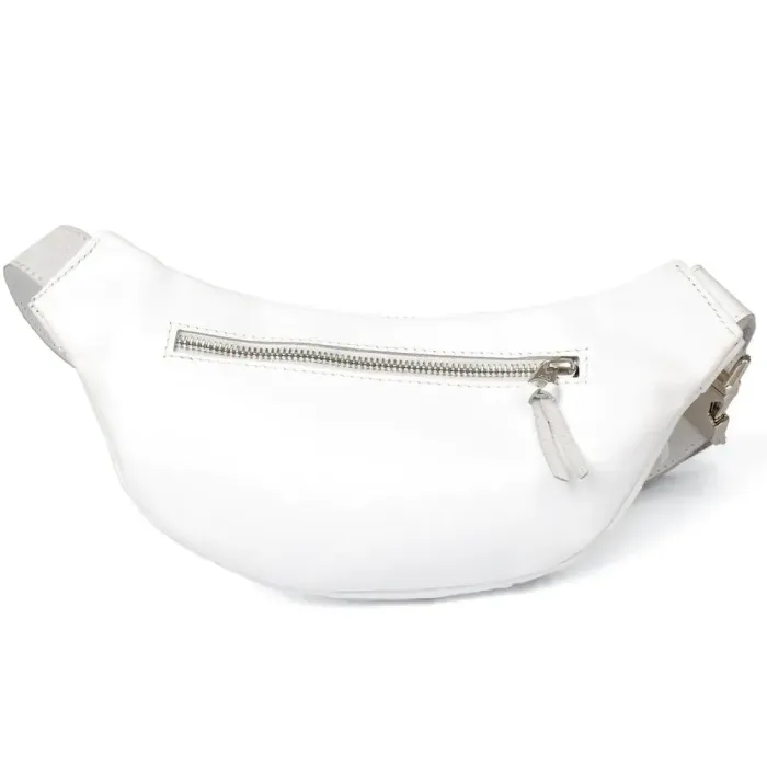 Стильна сумка на пояс GRANDE PELLE 11356 Білий