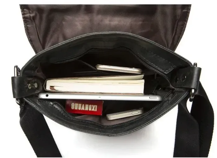 Стильная мужская кожаная сумка Vintage 14847 Коричневая