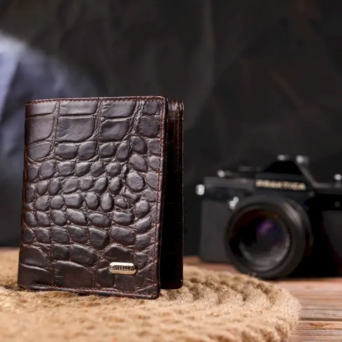 Стильне чоловіче портмоне з натуральної фактурної шкіри CANPELLINI 21497