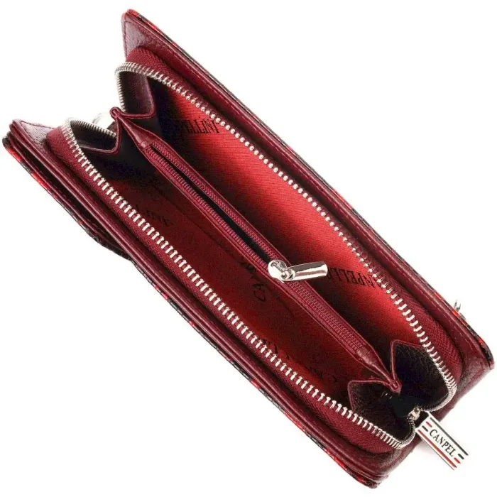 Стильне портмоне клатч з натуральної шкіри з тисненням під змію CANPELLINI 21538