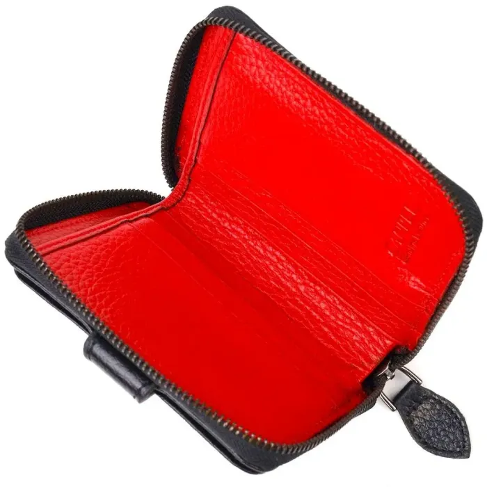 Стильное женское портмоне из натуральной кожи CANPELLINI 21490 Черное