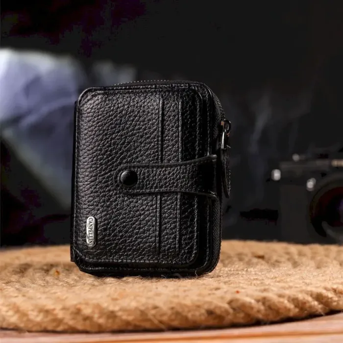 Стильное женское портмоне из натуральной кожи CANPELLINI 21490 Черное