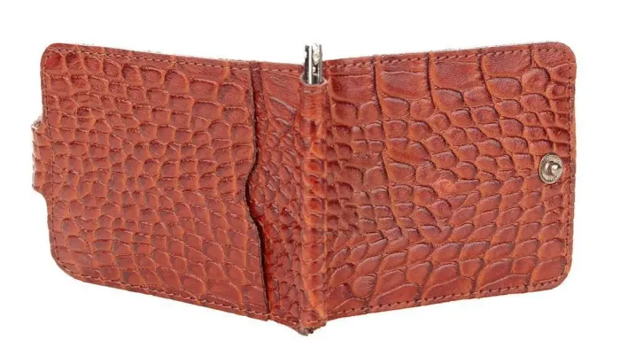 Стильний шкіряний затискач для грошей SHVIGEL 16140