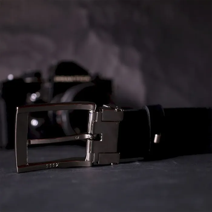 Стильний ремінь для чоловіків з натуральної шкіри GRANDE PELLE 11675 Чорний