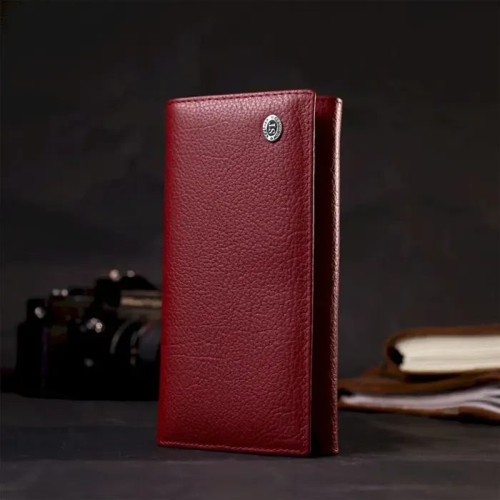 Стильний та жіночний гаманець із натуральної шкіри ST Leather 19429 Бордовий