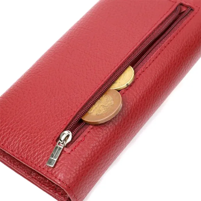 Стильний та жіночний гаманець із натуральної шкіри ST Leather 19429 Бордовий