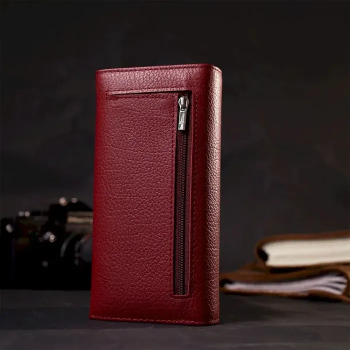 Стильний та жіночний гаманець із натуральної шкіри ST Leather 19429 Бордовий