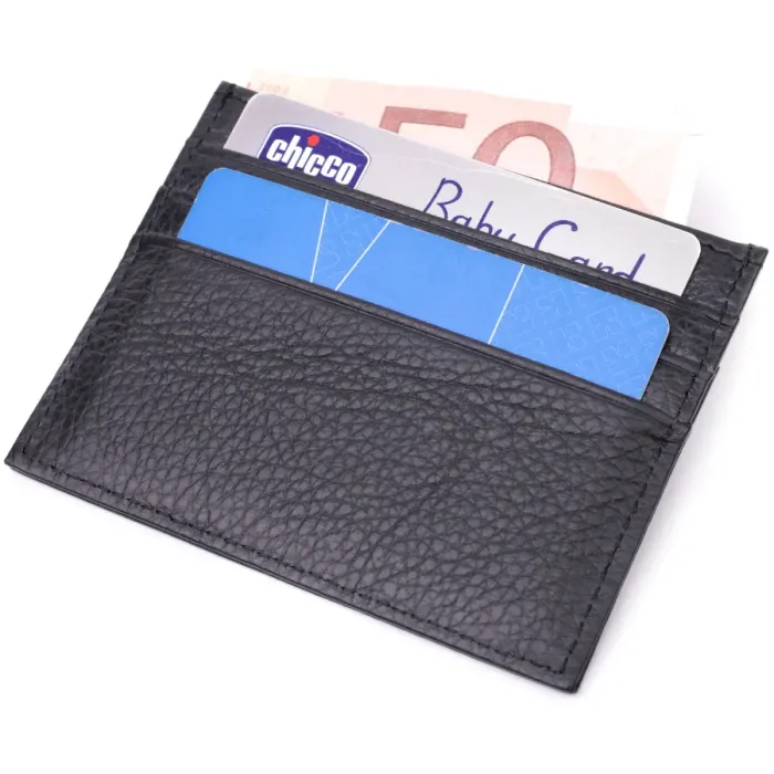 Стильний кард-кейс із натуральної шкіри ST Leather 22447 Чорний