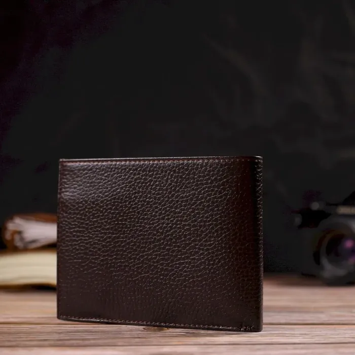 Стильный кошелек для мужчин из натуральной кожи флотар CANPELLINI 21923 Коричневый