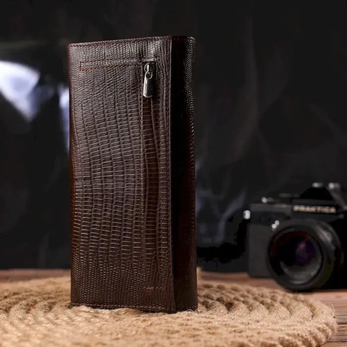 Стильний гаманець для жінок з натуральної шкіри CANPELLINI 21607 Коричневий