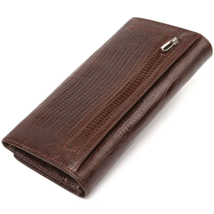Стильний гаманець для жінок з натуральної шкіри CANPELLINI 21607 Коричневий