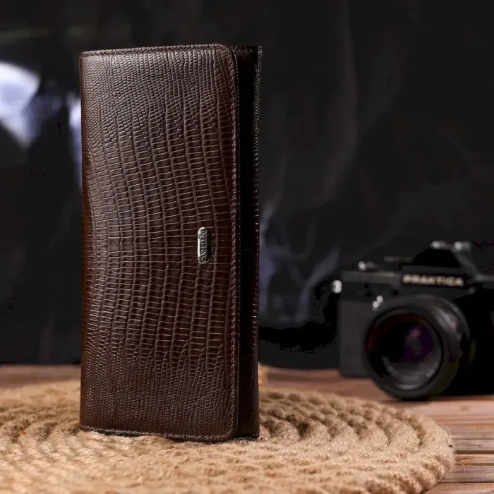 Стильний гаманець для жінок з натуральної шкіри CANPELLINI 21607 Коричневий