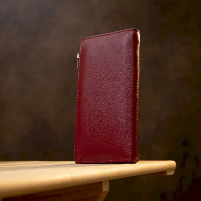 Стильний шкіряний гаманець ST Leather 19380 Темно-червоний