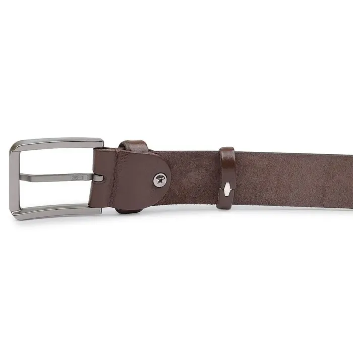 Стильный кожаный мужской ремень батал Vintage 20713 Коричневый