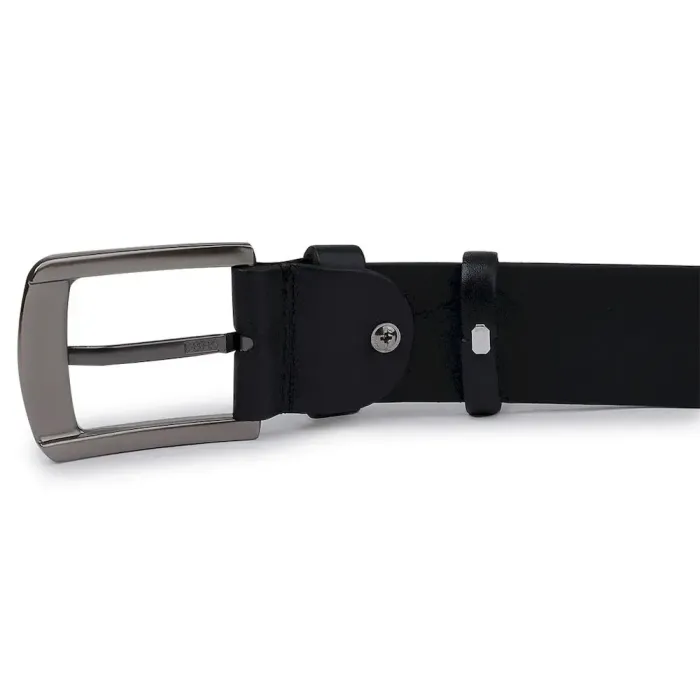 Стильный кожаный мужской ремень Vintage 20747 Черный