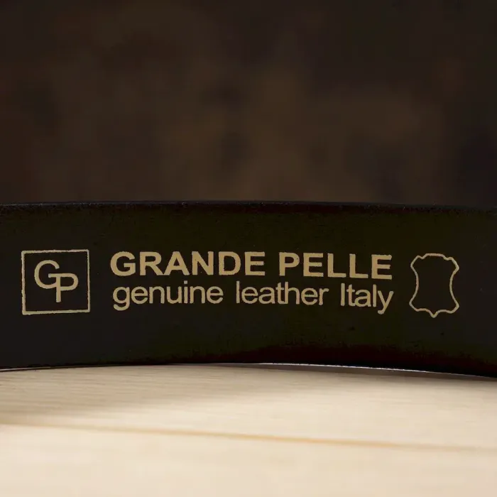 Чоловічий ремень GRANDE PELLE 11028 під джинси Коричневий
