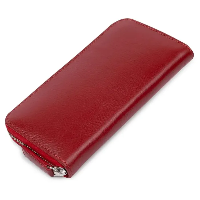 Стильний шкіряний жіночий гаманець GRANDE PELLE 11563 Червоний