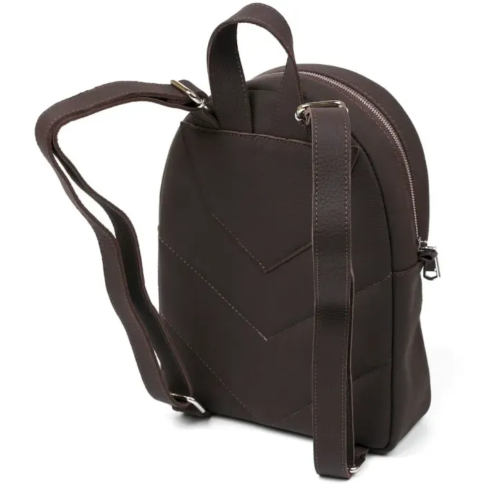 Стильний жіночий матовий рюкзак з натуральної шкіри Shvigel 16325 Коричневий