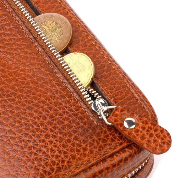 Стильний чоловічий клатч із натуральної шкіри KARYA 21947 Коричневий