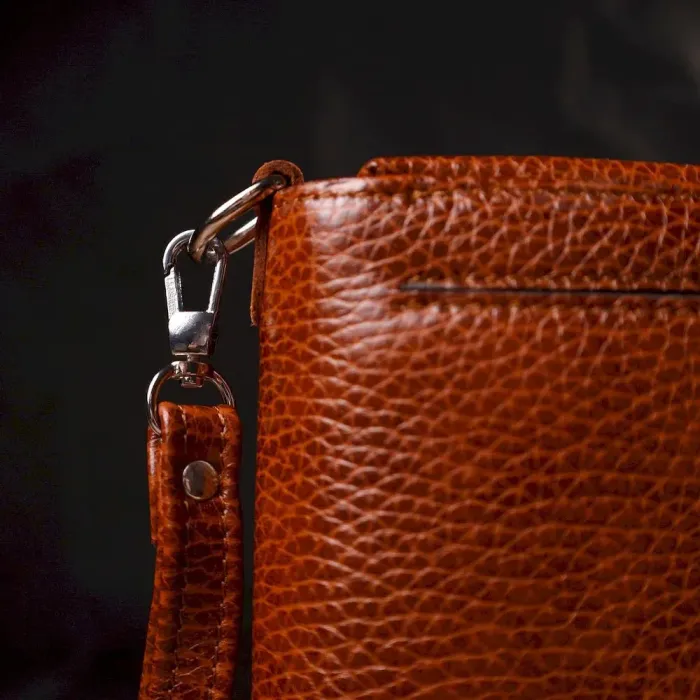 Стильний чоловічий клатч із натуральної шкіри KARYA 21947 Коричневий