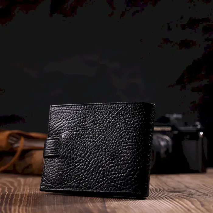 Стильний чоловічий гаманець горизонтального формату з натуральної шкіри Tony Bellucci 22015 Чорний