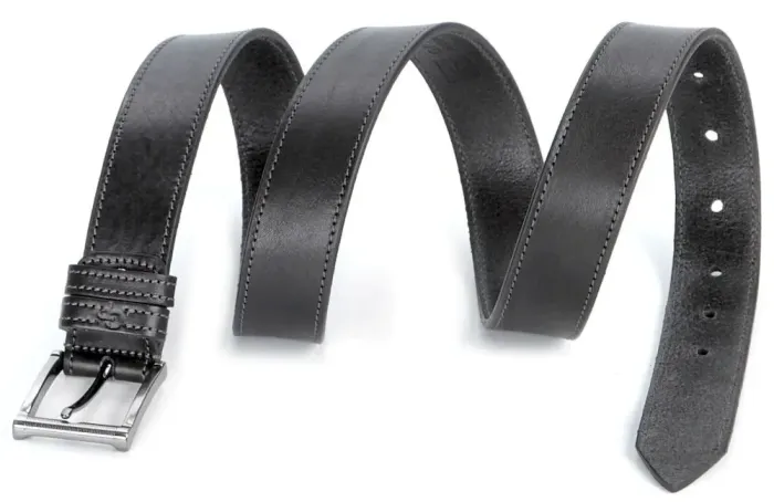 Стильный мужской ремень из кожи GRANDE PELLE 00787 Черный