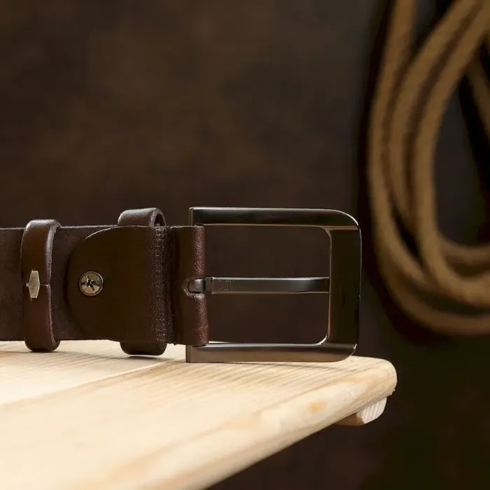 Стильный мужской ремень Vintage 20746 Коричневый