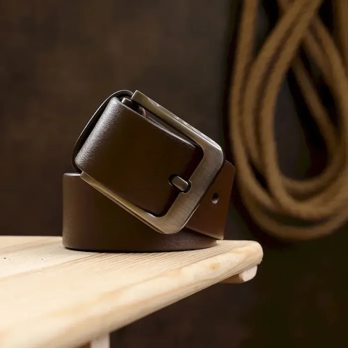 Стильный мужской ремень Vintage 20746 Коричневый