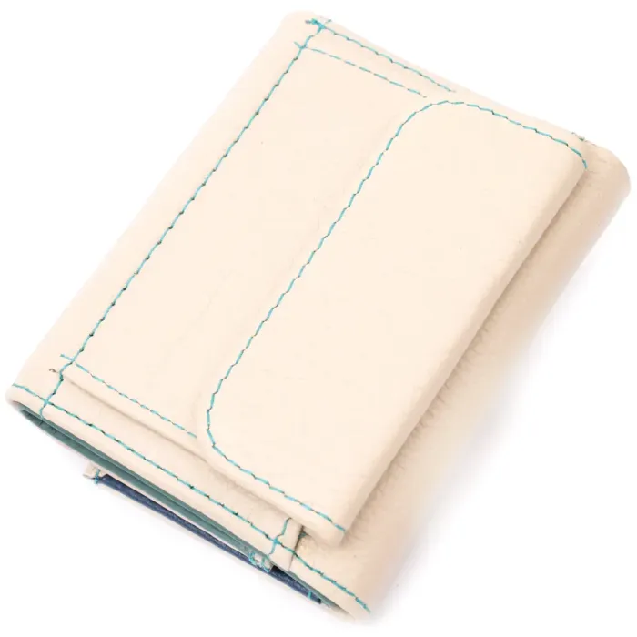 Стильный небольшой кошелек для модниц из натуральной кожи ST Leather 19506 Белый