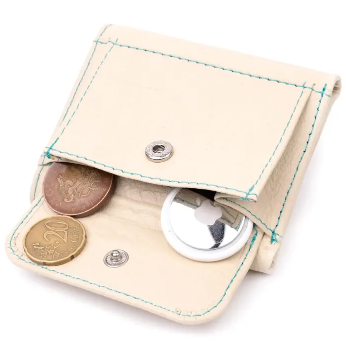 Стильный небольшой кошелек для модниц из натуральной кожи ST Leather 19506 Белый