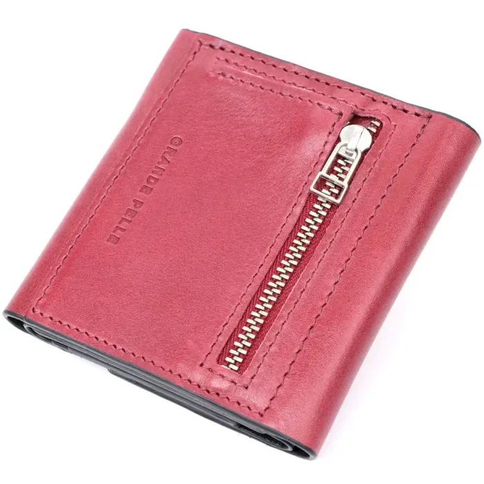 Стильний невеликий гаманець із натуральної шкіри GRANDE PELLE 16800 Марсала