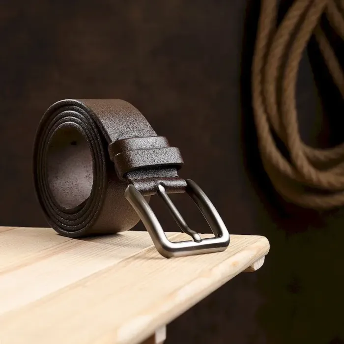 Стильный ремень из натуральной кожи Vintage 20736 Коричневый