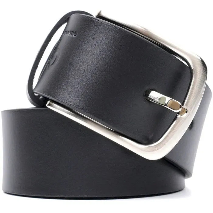 Стильний ремінь під джинси з натуральної шкіри GRANDE PELLE 11684 Чорний