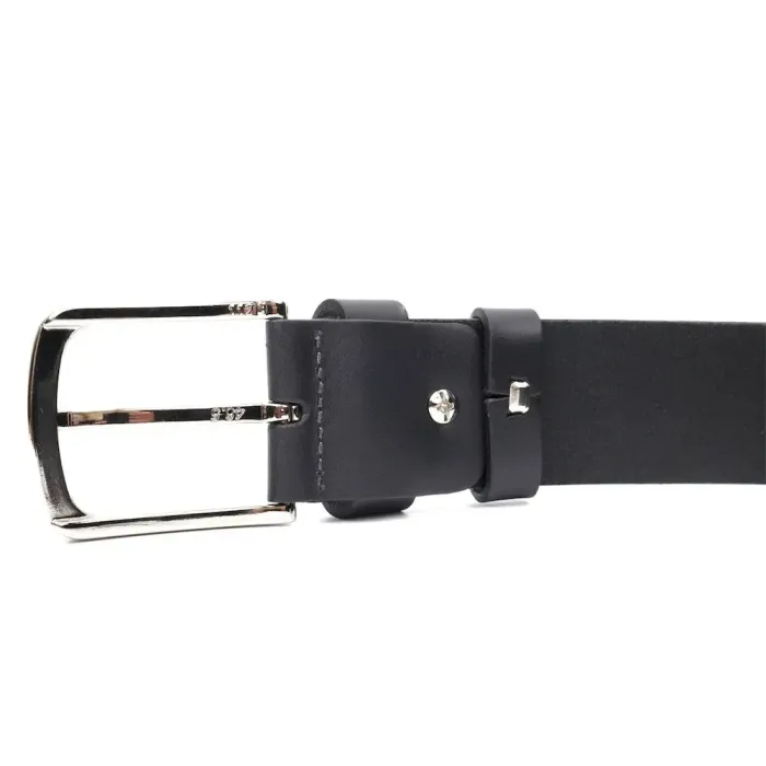 Стильний ремінь під джинси з натуральної шкіри GRANDE PELLE 11684 Чорний