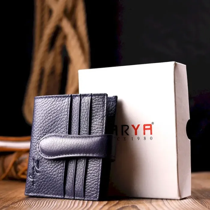 Стильный женский бумажник из натуральной кожи KARYA 20943 Синий