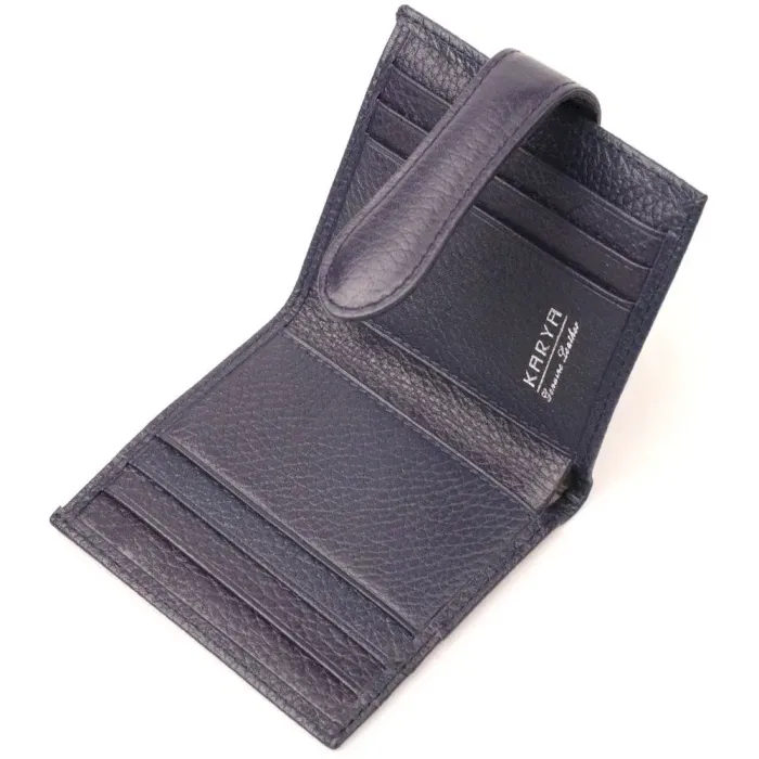 Стильный женский бумажник из натуральной кожи KARYA 20943 Синий