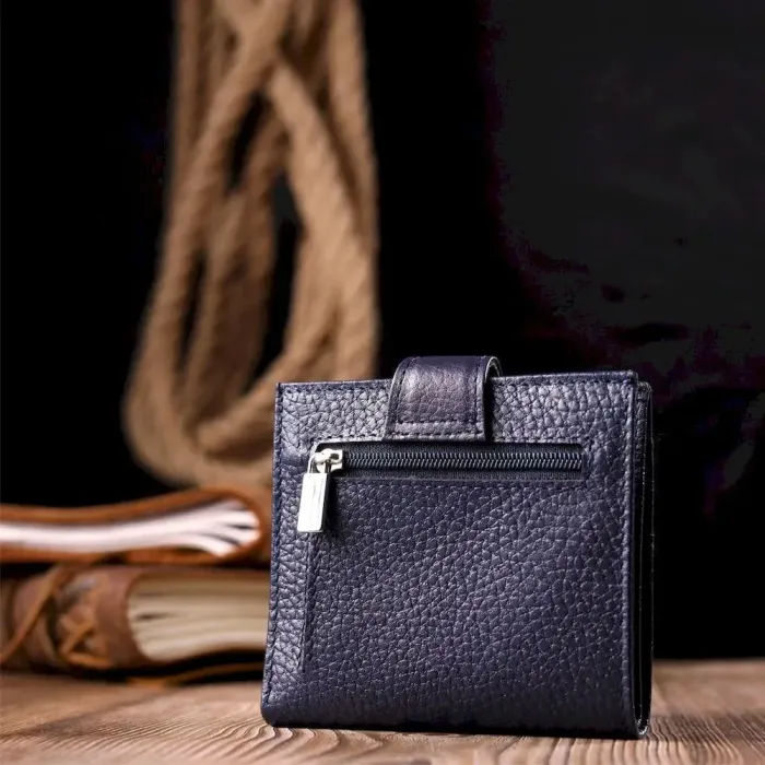 Стильный женский бумажник из натуральной кожи KARYA 20943 Синий