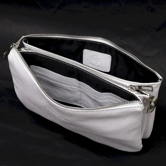 Стильний жіночий клатч із натуральної шкіри GRANDE PELLE 11635 Білий