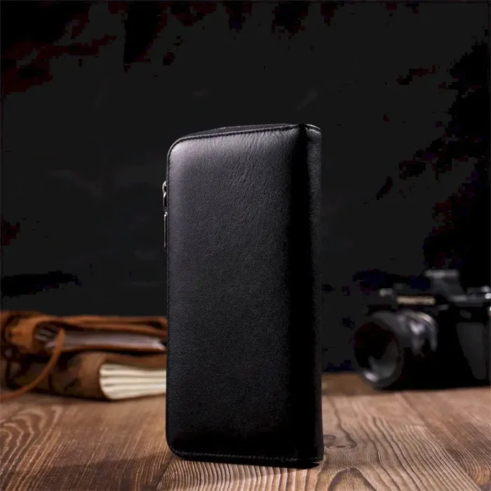 Стильний жіночий гаманець із натуральної гладкої шкіри BOND 22054 Чорний